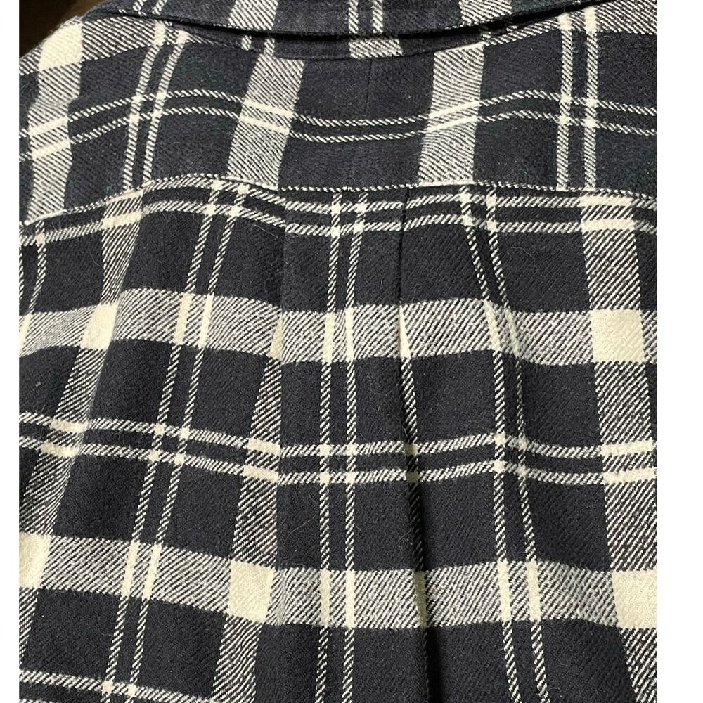 Ralph Lauren Black & Cream Plaid Performance Flannel Shirt XL - Picture 4 of 12